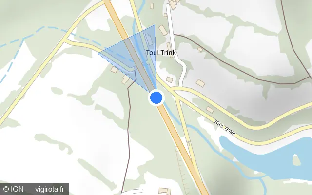 Vue plan de l'emplacement du radar tourelle à Le Saint