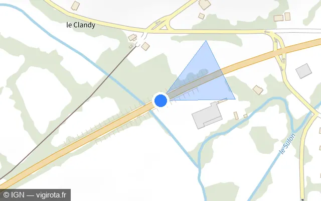 Vue plan de l'emplacement du radar tourelle à Saint-Nicolas-du-Pélem