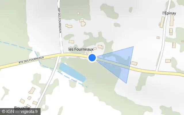 Vue plan de l'emplacement du radar tourelle à Mieuxcé
