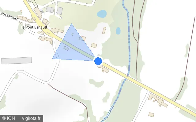 Vue plan de l'emplacement du radar tourelle à Mouzeil