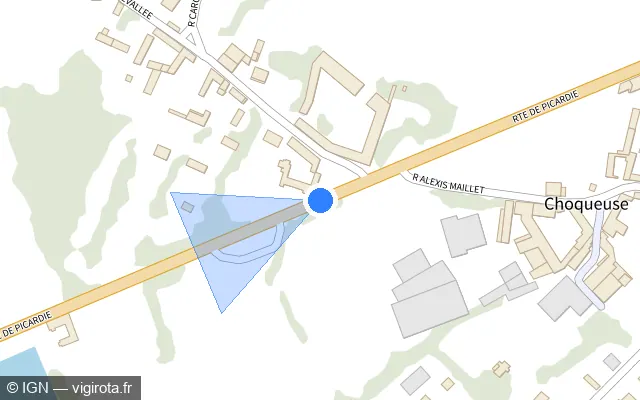 Vue plan de l'emplacement du radar tourelle à Grémévillers