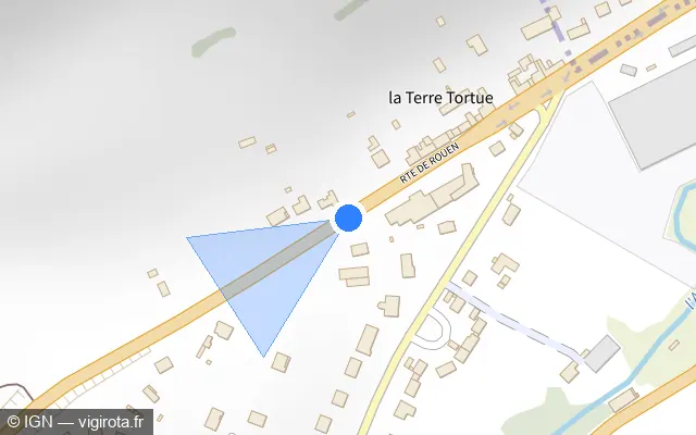 Vue plan de l'emplacement du radar tourelle à Goincourt