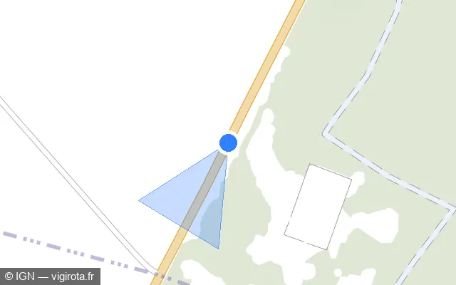 Vue plan de l'emplacement du radar tourelle à Flacey