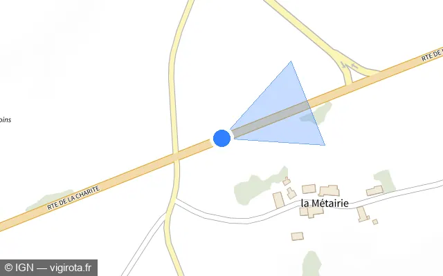 Vue plan de l'emplacement du radar tourelle à Oudan