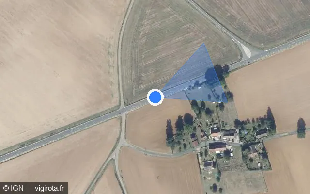 Vue satellite de l'emplacement du radar tourelle à Oudan