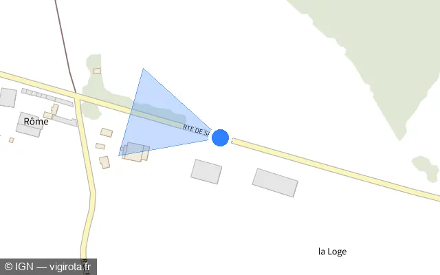 Vue plan de l'emplacement du radar tourelle à Le Mont-Saint-Adrien