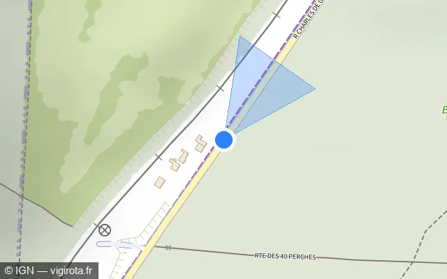 Vue plan de l'emplacement du radar tourelle à Jouy-en-Josas