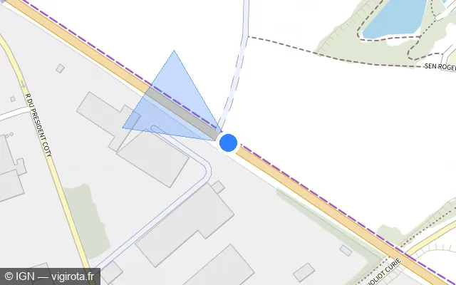 Vue plan de l'emplacement du radar tourelle à Annezin