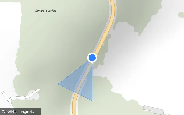 Vue plan de l'emplacement du radar tourelle à Euffigneix