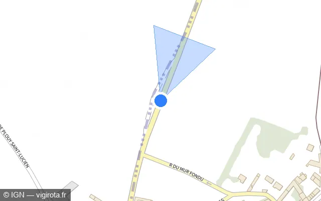 Vue plan de l'emplacement du radar tourelle à Troissereux