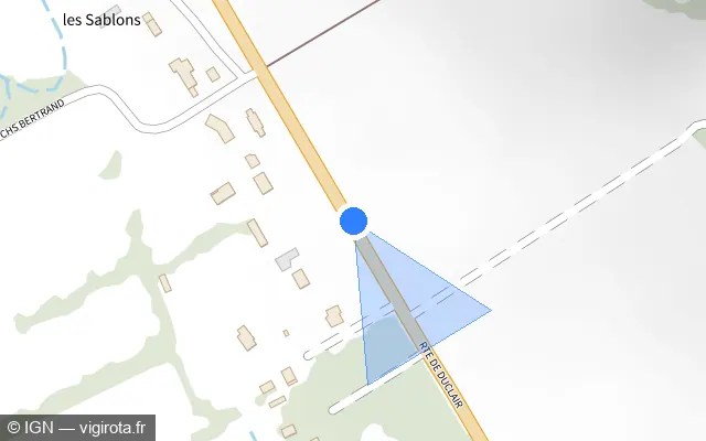 Vue plan de l'emplacement du radar tourelle à Hénouville