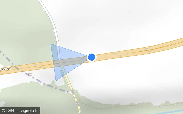 Vue plan de l'emplacement du radar tourelle à Dampierre-sur-Avre