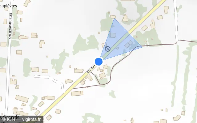 Vue plan de l'emplacement du radar tourelle à Saint-Amand-Montrond