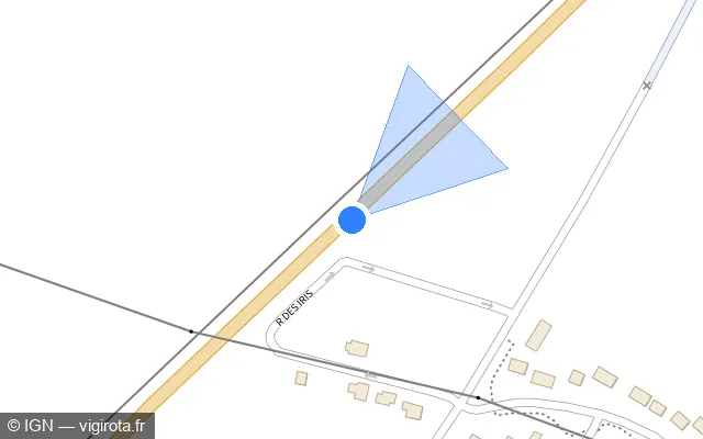 Vue plan de l'emplacement du radar tourelle à Toury
