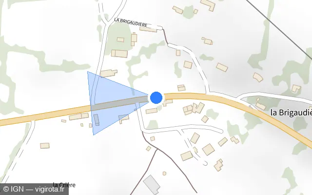 Vue plan de l'emplacement du radar tourelle à Landisacq