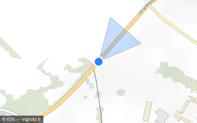 Vue plan de l'emplacement du radar tourelle à Wambez