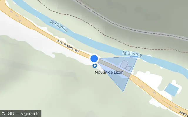 Vue plan de l'emplacement du radar tourelle à Lavans-lès-Saint-Claude