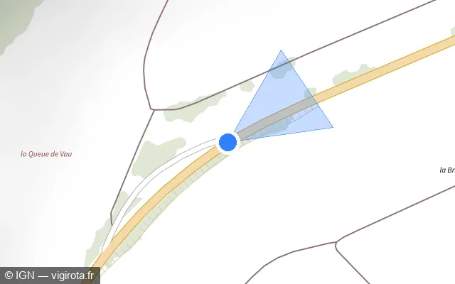 Vue plan de l'emplacement du radar tourelle à Béon