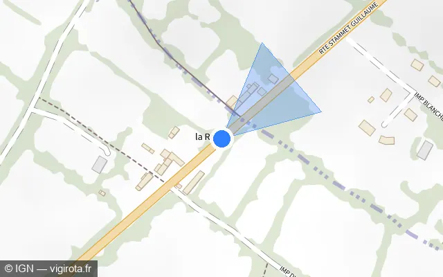 Vue plan de l'emplacement du radar tourelle à Sotteville