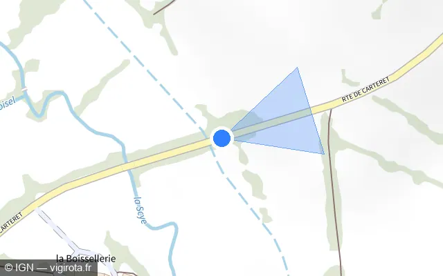 Vue plan de l'emplacement du radar tourelle à Sortosville-en-Beaumont