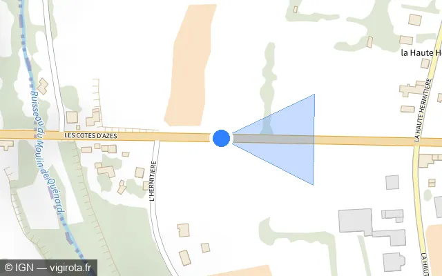 Vue plan de l'emplacement du radar tourelle à Saint-Jean-des-Champs