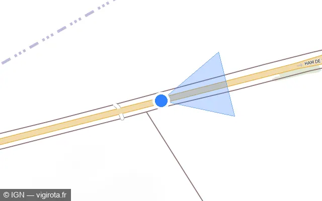Vue plan de l'emplacement du radar tourelle à Mesnil-Sellières
