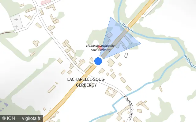 Vue plan de l'emplacement du radar tourelle à Lachapelle-sous-Gerberoy