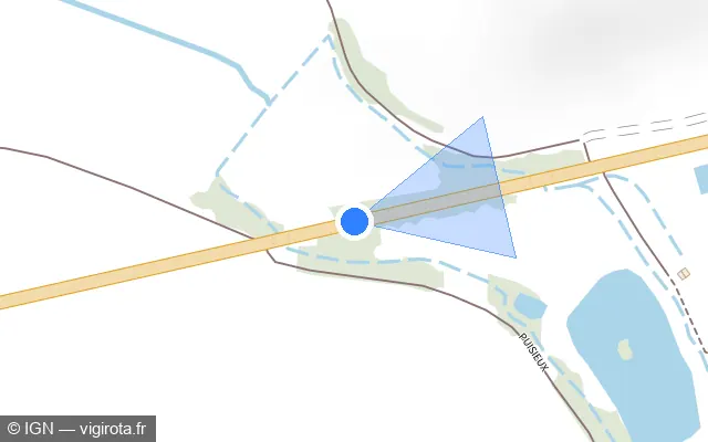 Vue plan de l'emplacement du radar tourelle à Herny