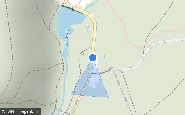 Vue plan de l'emplacement du radar tourelle à Senlisse