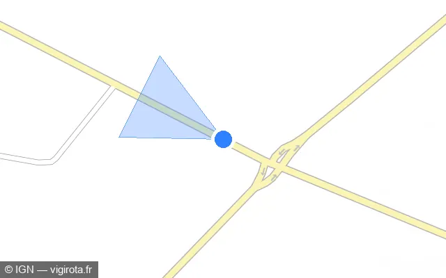Vue plan de l'emplacement du radar tourelle à Francastel