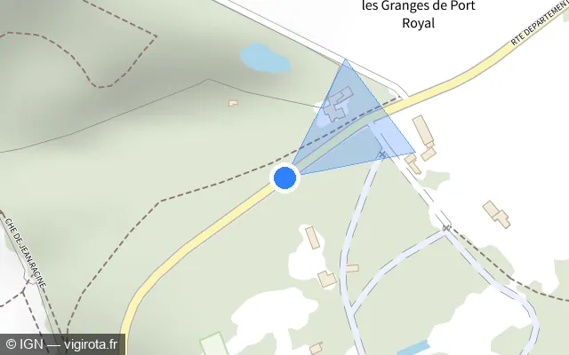Vue plan de l'emplacement du radar tourelle à Saint-Lambert