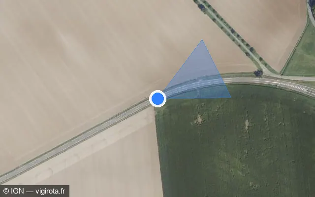 Vue satellite de l'emplacement du radar tourelle à Magny-les-Hameaux