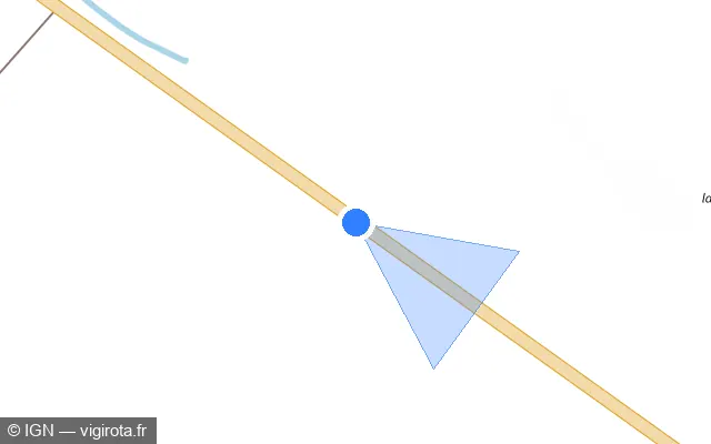 Vue plan de l'emplacement du radar tourelle à Ouges