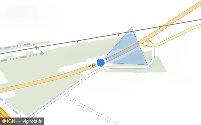 Vue plan de l'emplacement du radar tourelle à Ectot-lès-Baons