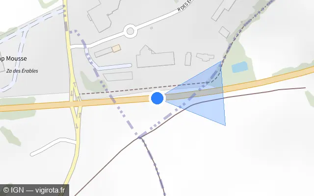 Vue plan de l'emplacement du radar tourelle à Bellême
