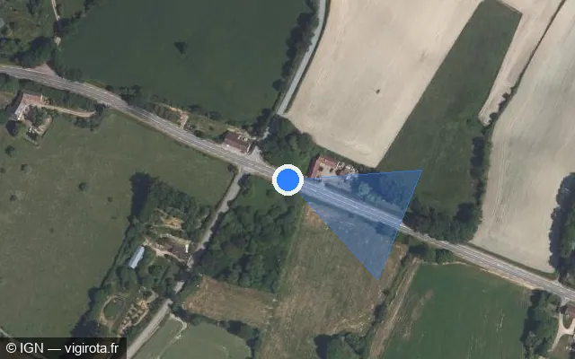 Vue satellite de l'emplacement du radar tourelle à Dame-Marie