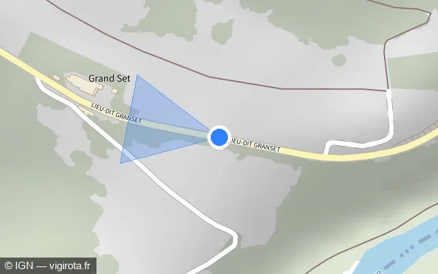 Vue plan de l'emplacement du radar tourelle à Cademène