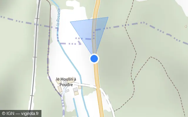 Vue plan de l'emplacement du radar tourelle à Hombourg-Haut