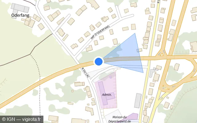 Vue plan de l'emplacement du radar tourelle à Saint-Avold