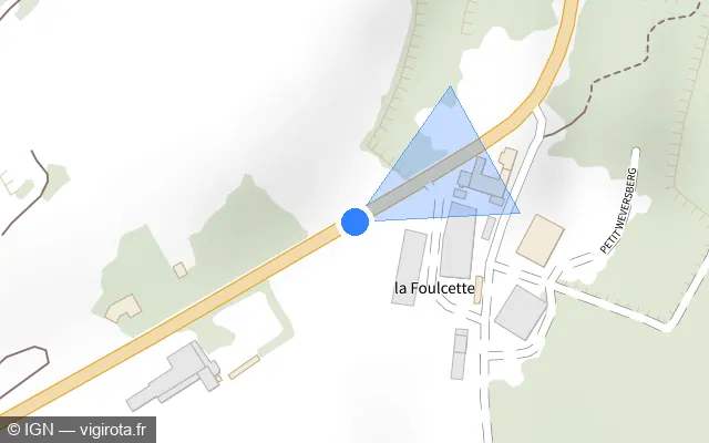 Vue plan de l'emplacement du radar tourelle à Audun-le-Tiche