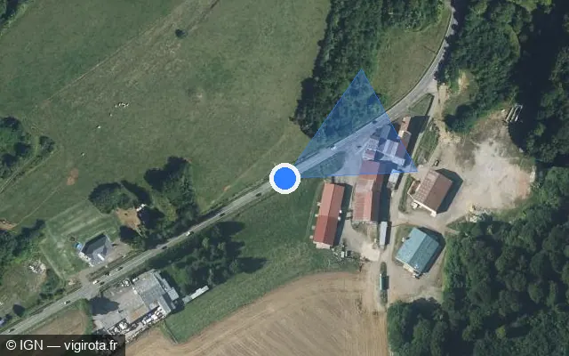 Vue satellite de l'emplacement du radar tourelle à Audun-le-Tiche