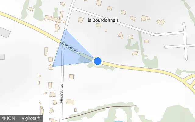 Vue plan de l'emplacement du radar tourelle à Josselin