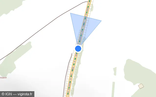 Vue plan de l'emplacement du radar tourelle à Hottviller