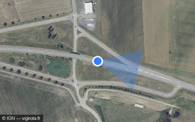 Vue satellite de l'emplacement du radar tourelle à Epping
