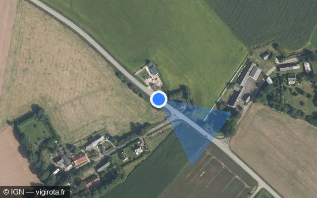 Vue satellite de l'emplacement du radar tourelle à Noyal-Pontivy