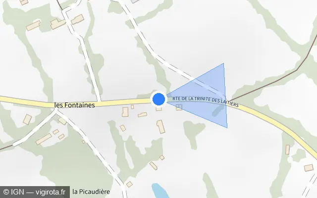 Vue plan de l'emplacement du radar tourelle à Touquettes