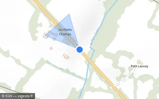 Vue plan de l'emplacement du radar tourelle à Les Monts d'Andaine