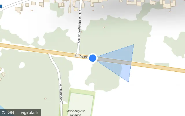 Vue plan de l'emplacement du radar tourelle à Laroche-Saint-Cydroine