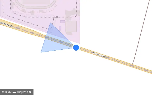 Vue plan de l'emplacement du radar tourelle à Cannes-Écluse