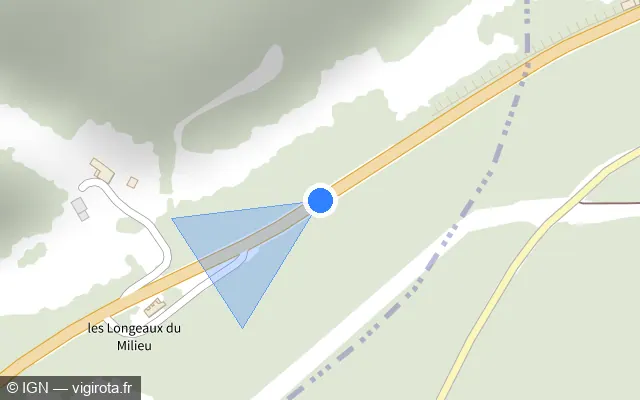 Vue plan de l'emplacement du radar tourelle à Deluz